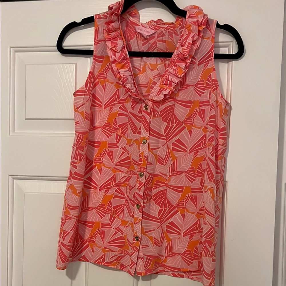 EUC Lilly Pulitzer silk sleeveless blouse